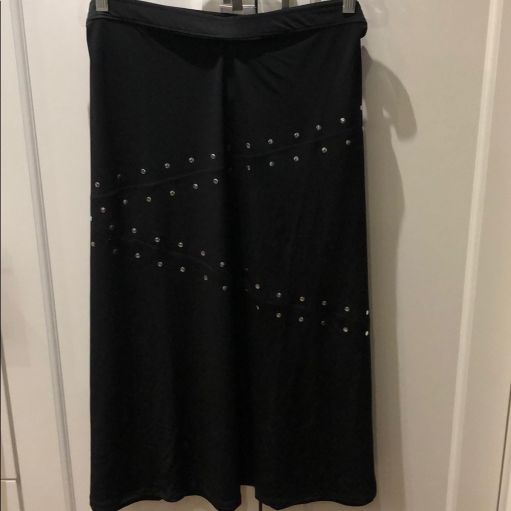 Black skirt with silver stud details